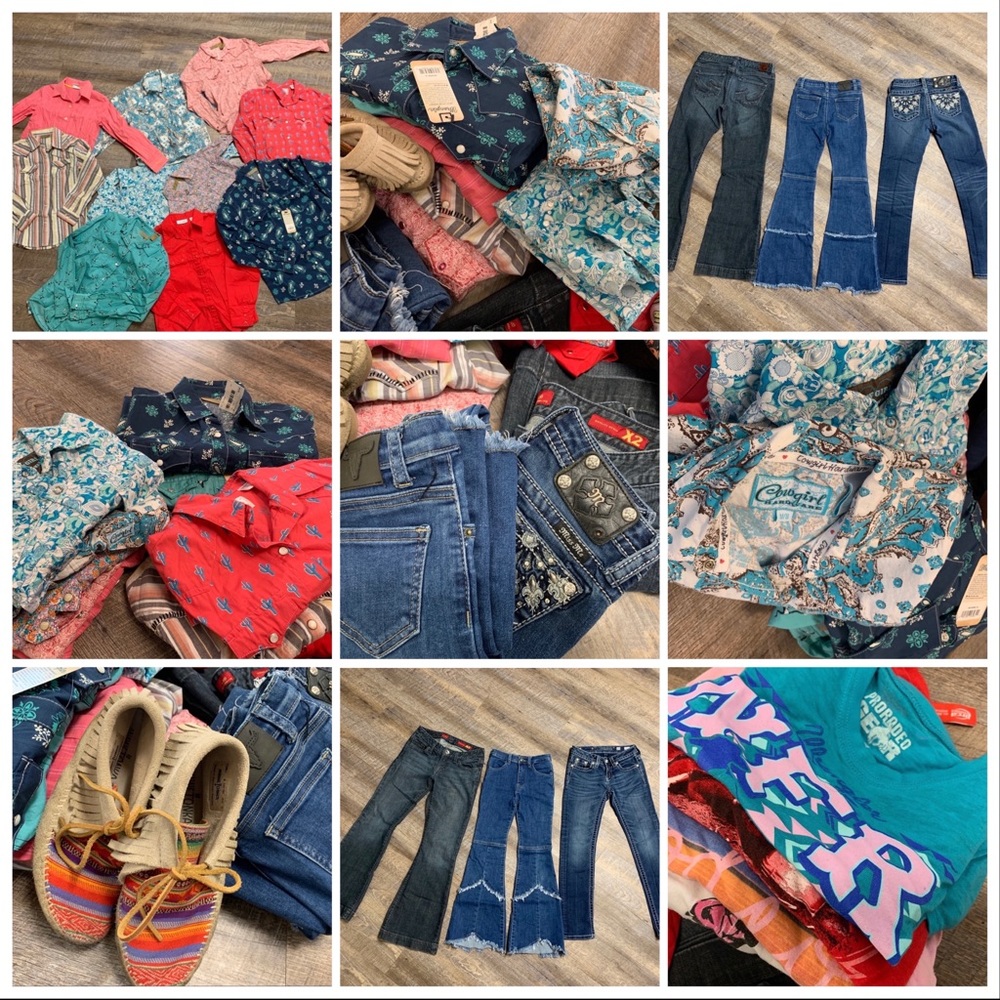RODEO!! 18 Piece Girl’s Gently Worn Western Bundle - Sizes 8 through 12